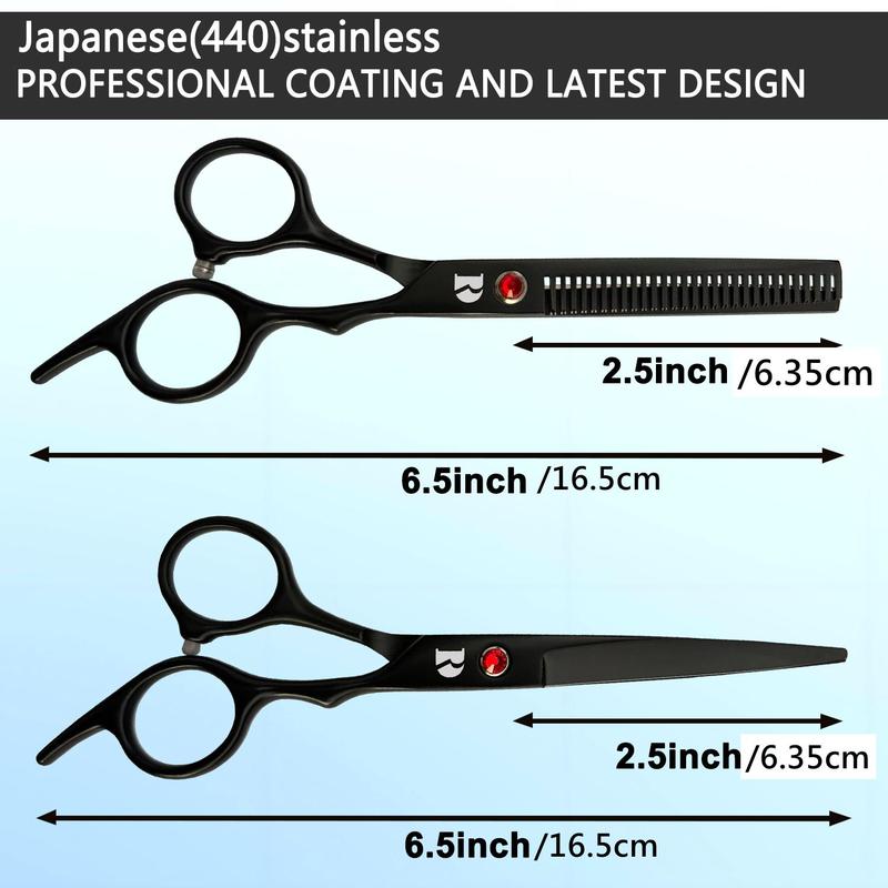 Hair Cutting Kit, 1 Pair Professional Hair Cutting Scissors, Hair Cutting Tools for Salon & Barber Shop, Heatless Styling Tools for Women & Men