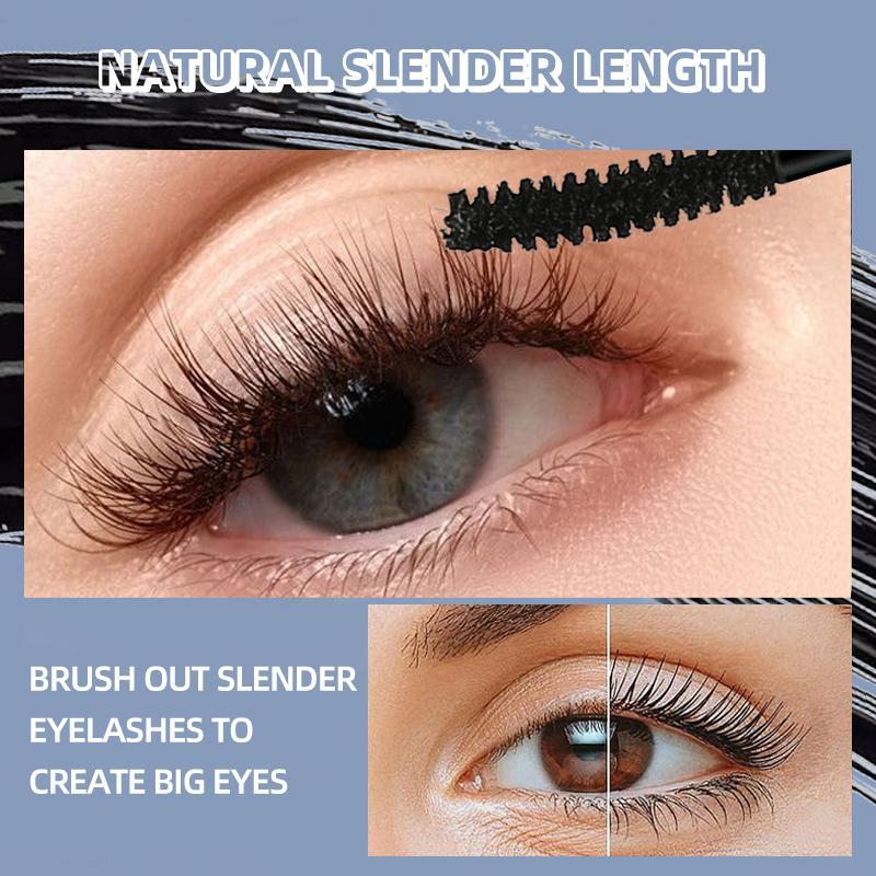 Waterproof Long Lasting Mascara, 2 Counts Natural Curl Eyelashes Mascara, Eyelashes Lengthening Volumizing Defining, Professional Eye Makeup Products