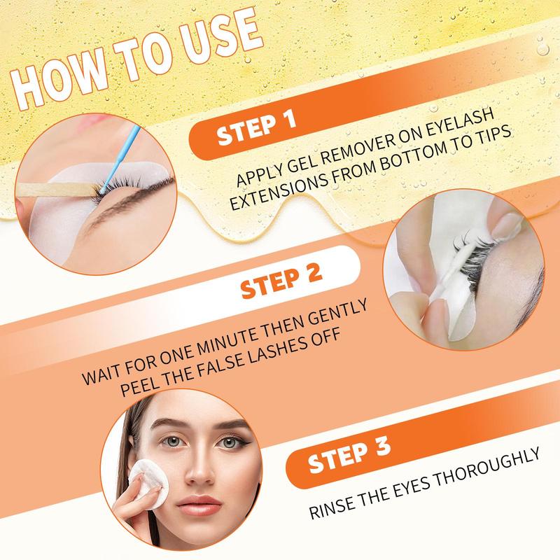 Non-irritating Eyelash Extension Gel Remover, Quickly and Easily Eyelash Glue Remover, Gentle Eyelash Extension Product