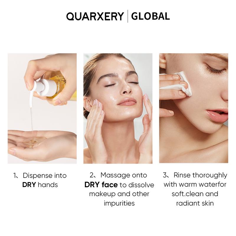 QUARXERY Deep Cleansing Oil, Facial Cleansing Oil, Makeup Remover, Cleanses without Clogging Pores, Residue-Free, Fragrance and Colorant Free, All Skin Types black friday deals