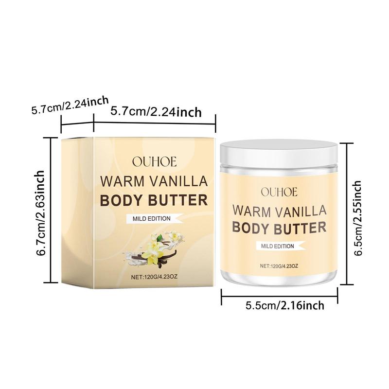 Vanilla Body Body Butter, 1 Box 2 Boxes Gentle Exfoliating Body Scrub Cream, Deep Cleansing & Nourishing Body Care Product for Women & Men