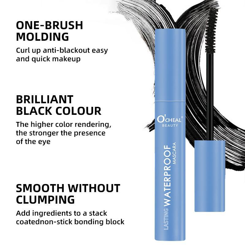 Waterproof Long Lasting Mascara, 2 Counts Natural Curl Eyelashes Mascara, Eyelashes Lengthening Volumizing Defining, Professional Eye Makeup Products