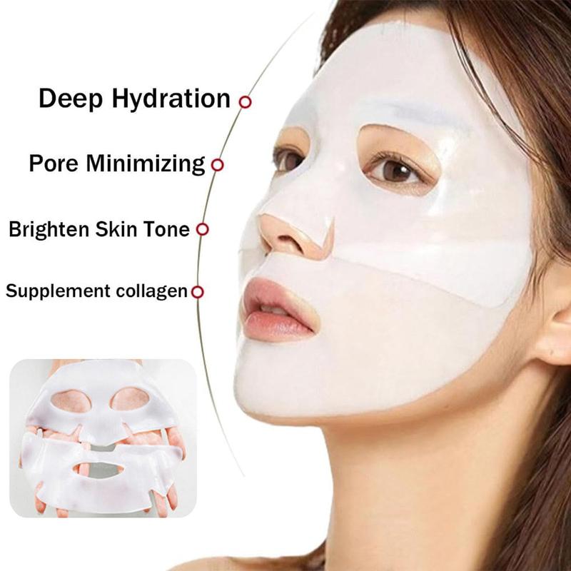 RoseMine-Deep Collagen Overnight Mask 37gx5ea | The real collagen 2,160,000ppb | Facial Hydrogel Masks with low molecular weight collagen for elasticity, firming, and moisturizing