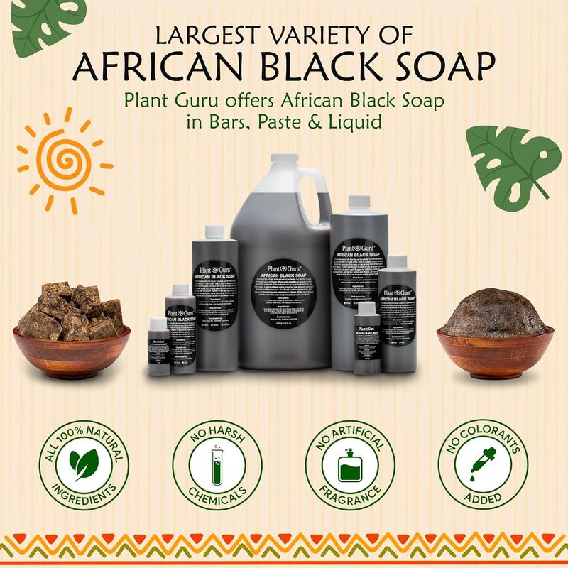 Pure natural African black soap body cleansing bath soap face wash deep cleansing